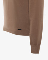 Maglia girocollo con collo a costine