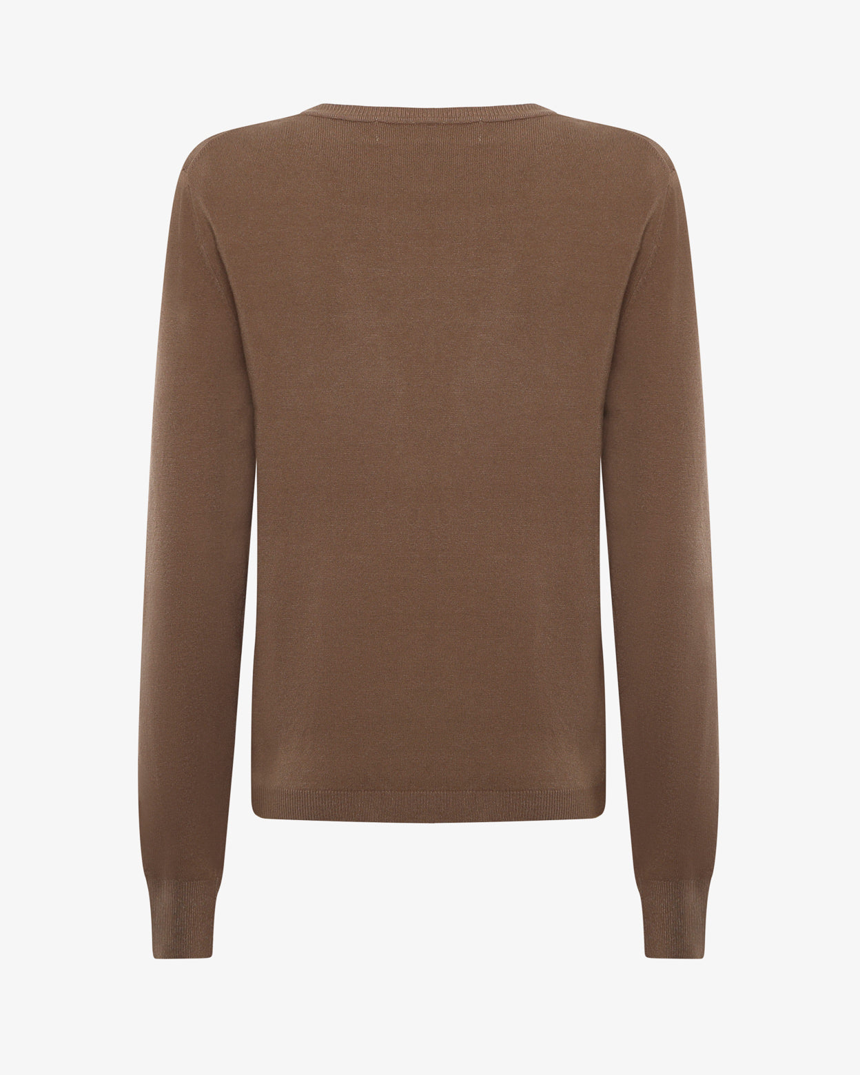Maglia girocollo con collo a costine