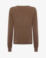 Maglia girocollo con collo a costine