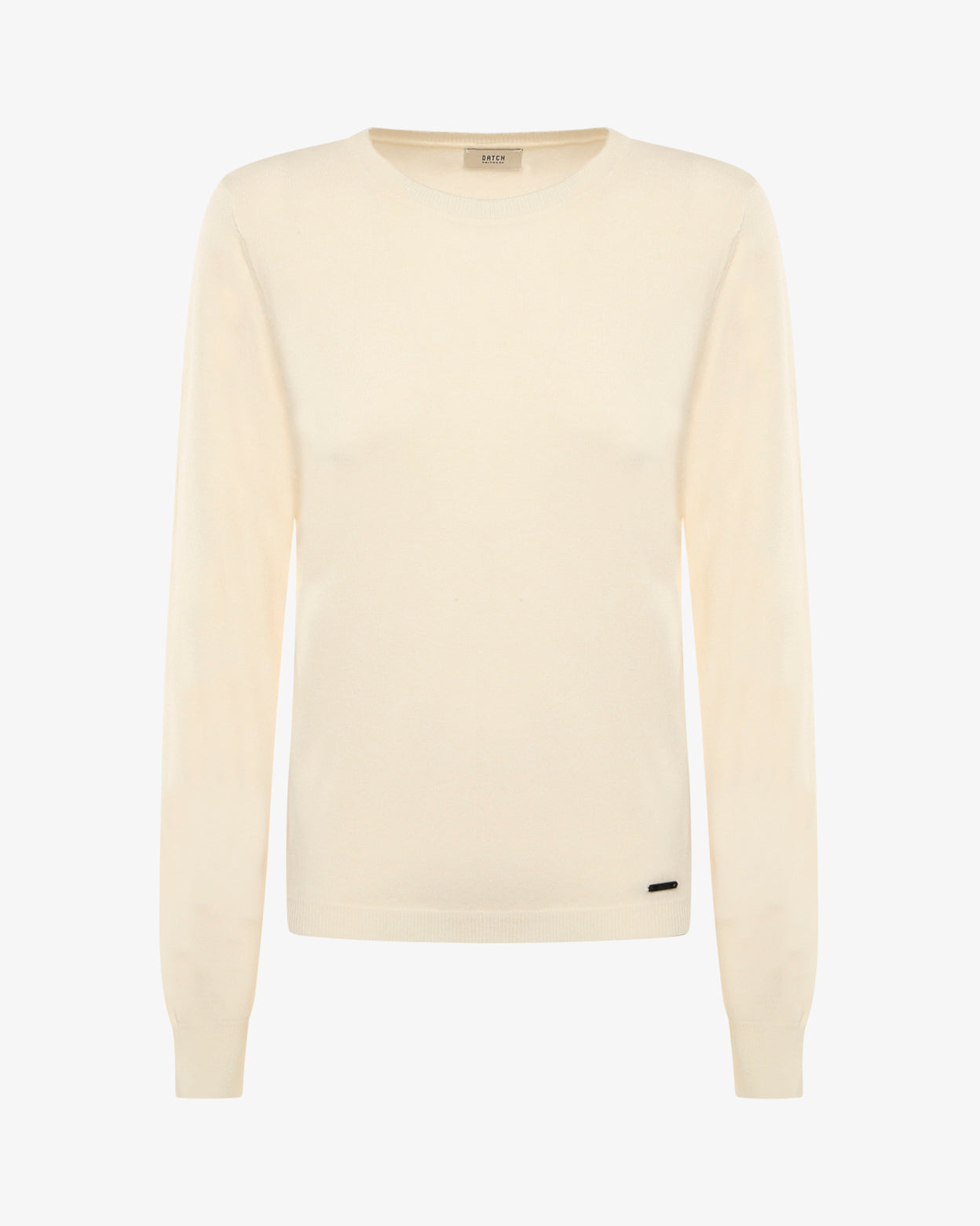 Maglia girocollo con collo a costine
