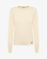 Maglia girocollo con collo a costine