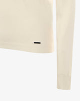 Maglia girocollo con collo a costine