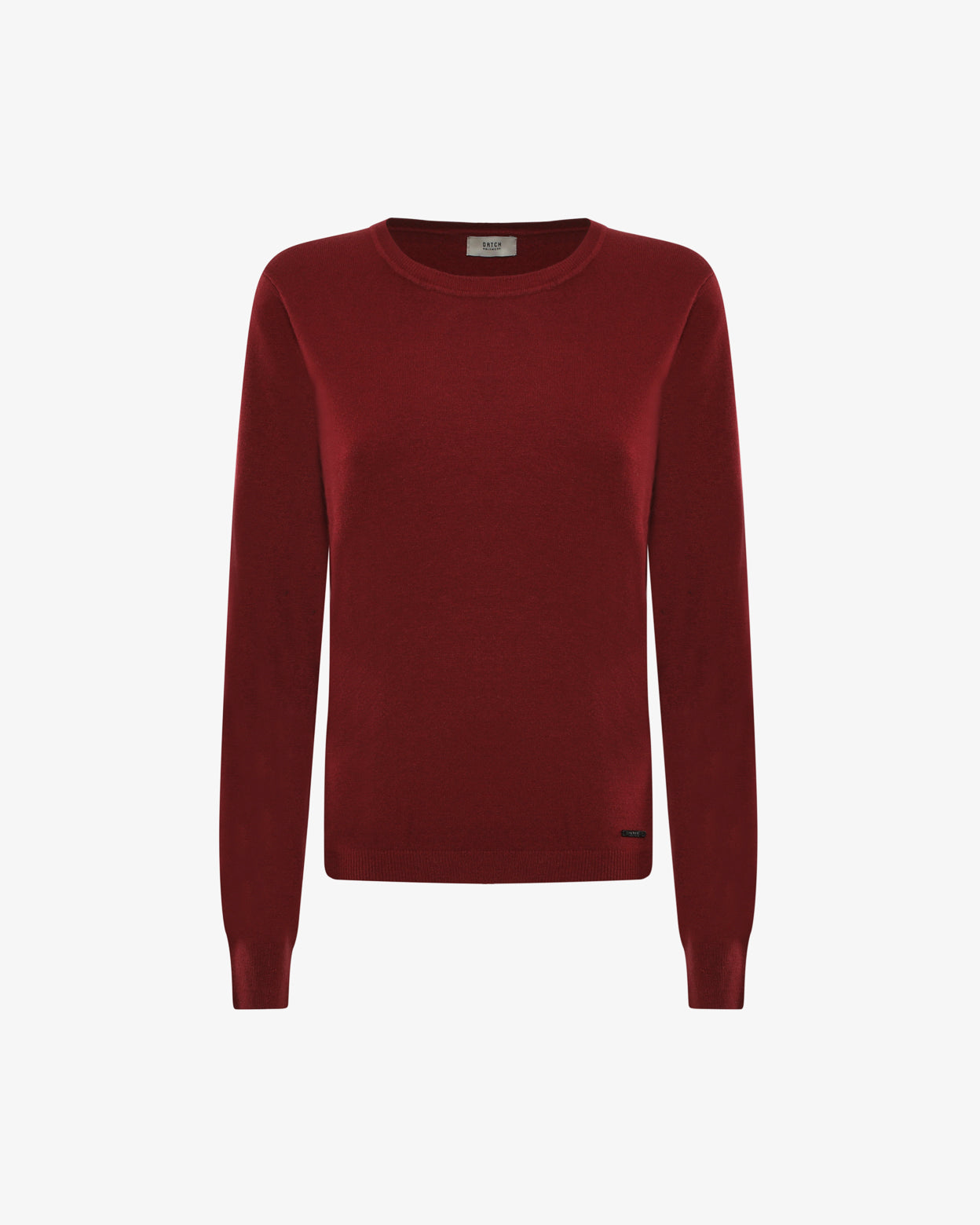 Maglia girocollo con collo a costine