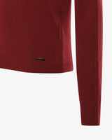 Maglia girocollo con collo a costine