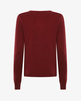 Maglia girocollo con collo a costine