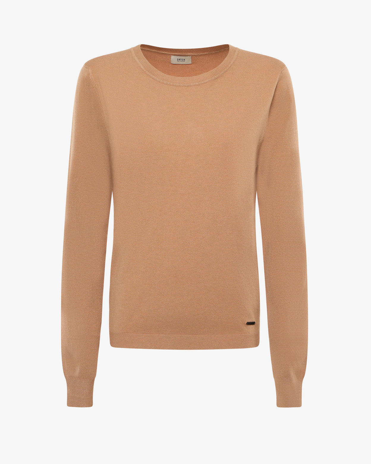 Maglia girocollo con collo a costine
