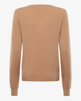 Maglia girocollo con collo a costine