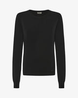 Maglia girocollo con collo a costine
