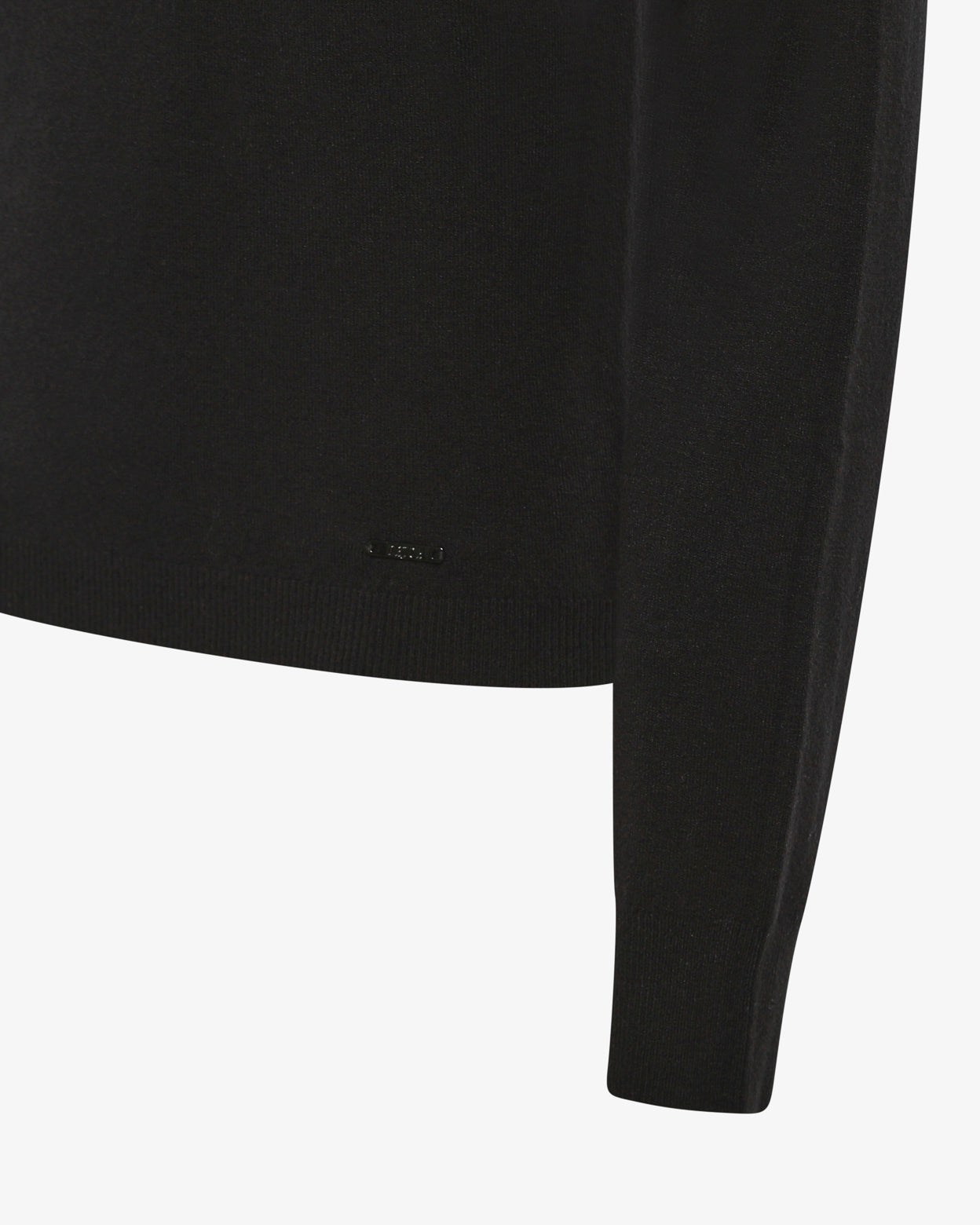 Maglia girocollo con collo a costine