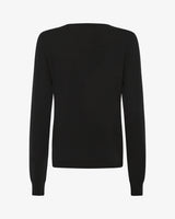 Maglia girocollo con collo a costine