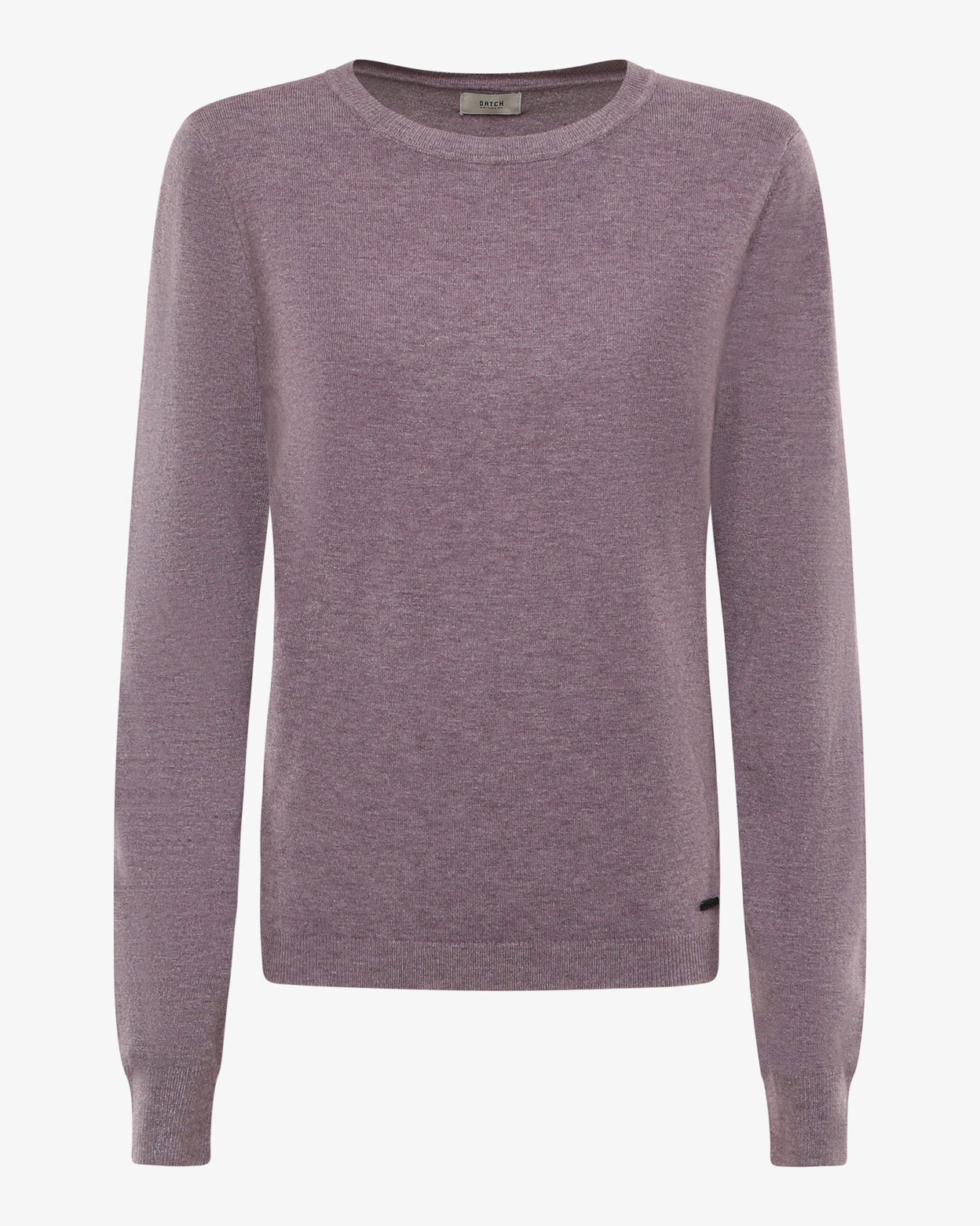 Maglia girocollo con collo a costine