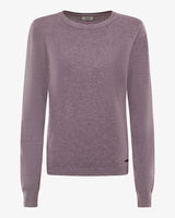 Maglia girocollo con collo a costine