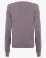Maglia girocollo con collo a costine