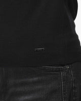 Maglia girocollo con collo a costine