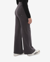 Pantalone felpa a gamba larga