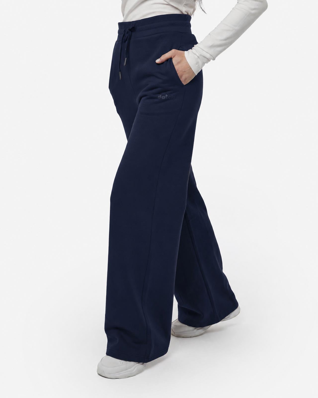 Pantalone felpa a gamba larga