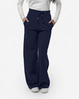 Pantalone felpa a gamba larga