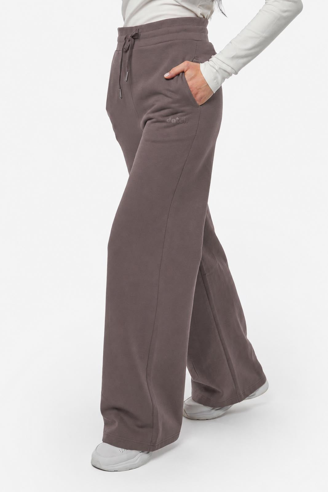 Pantalone felpa a gamba larga