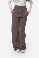 Pantalone felpa a gamba larga