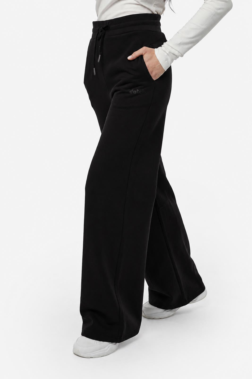 Pantalone felpa a gamba larga