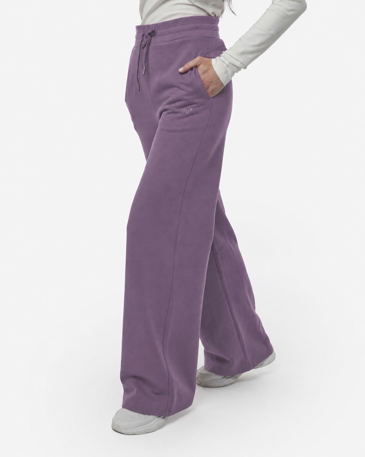 Pantalone felpa a gamba larga