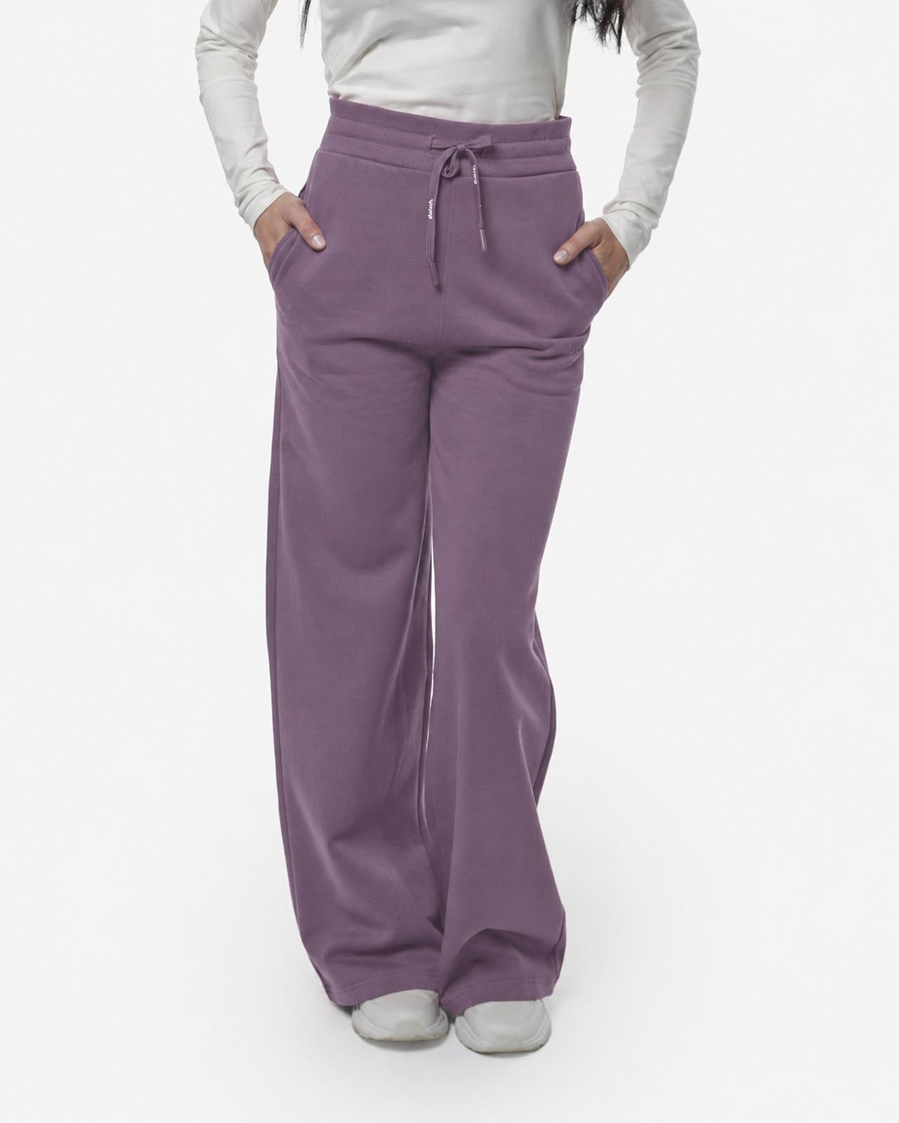 Pantalone felpa a gamba larga