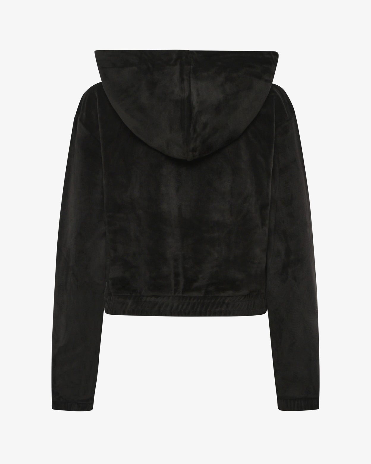 Felpa zip con cappuccio in ciniglia