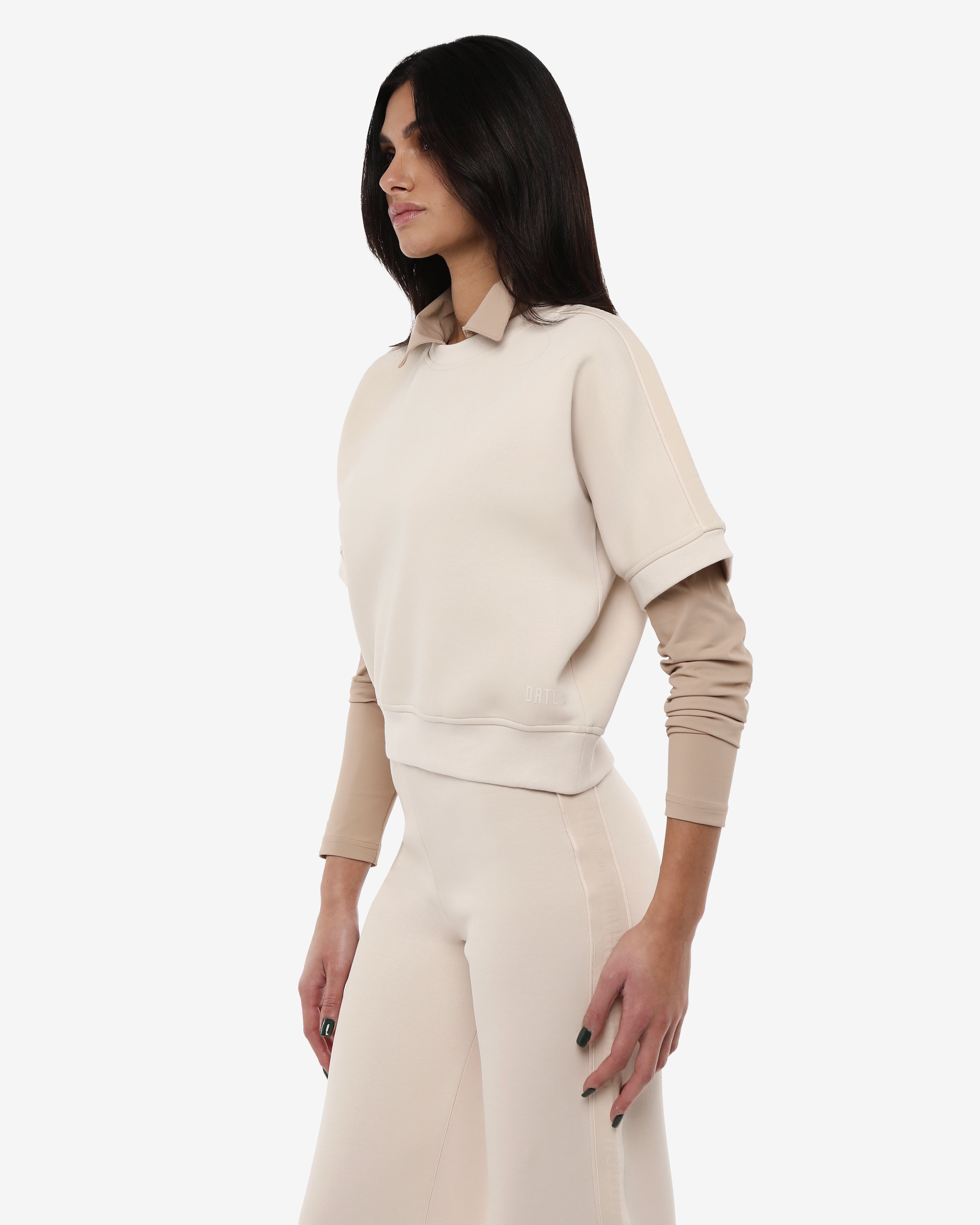 Felpa Maniche Cropped