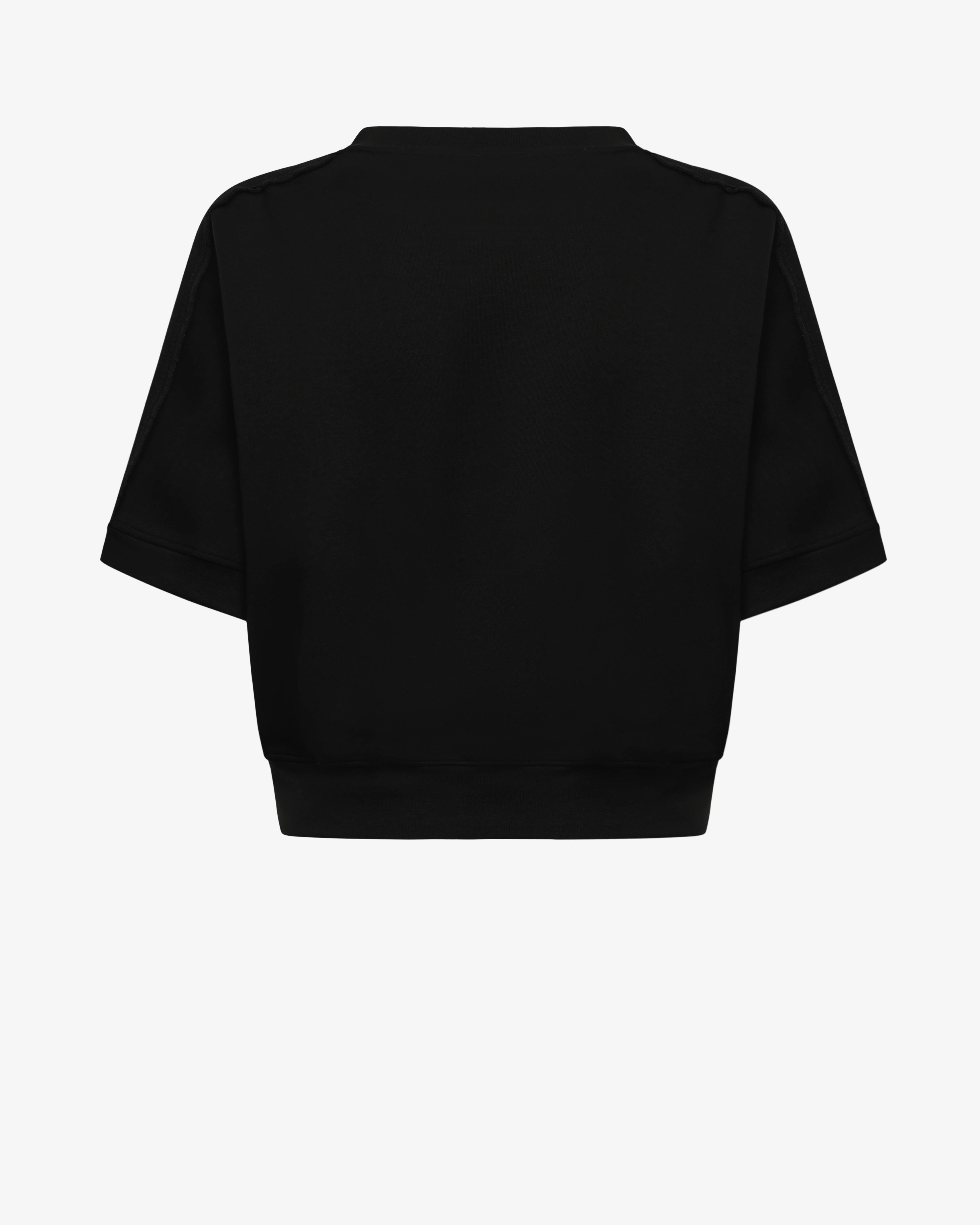 Felpa Maniche Cropped