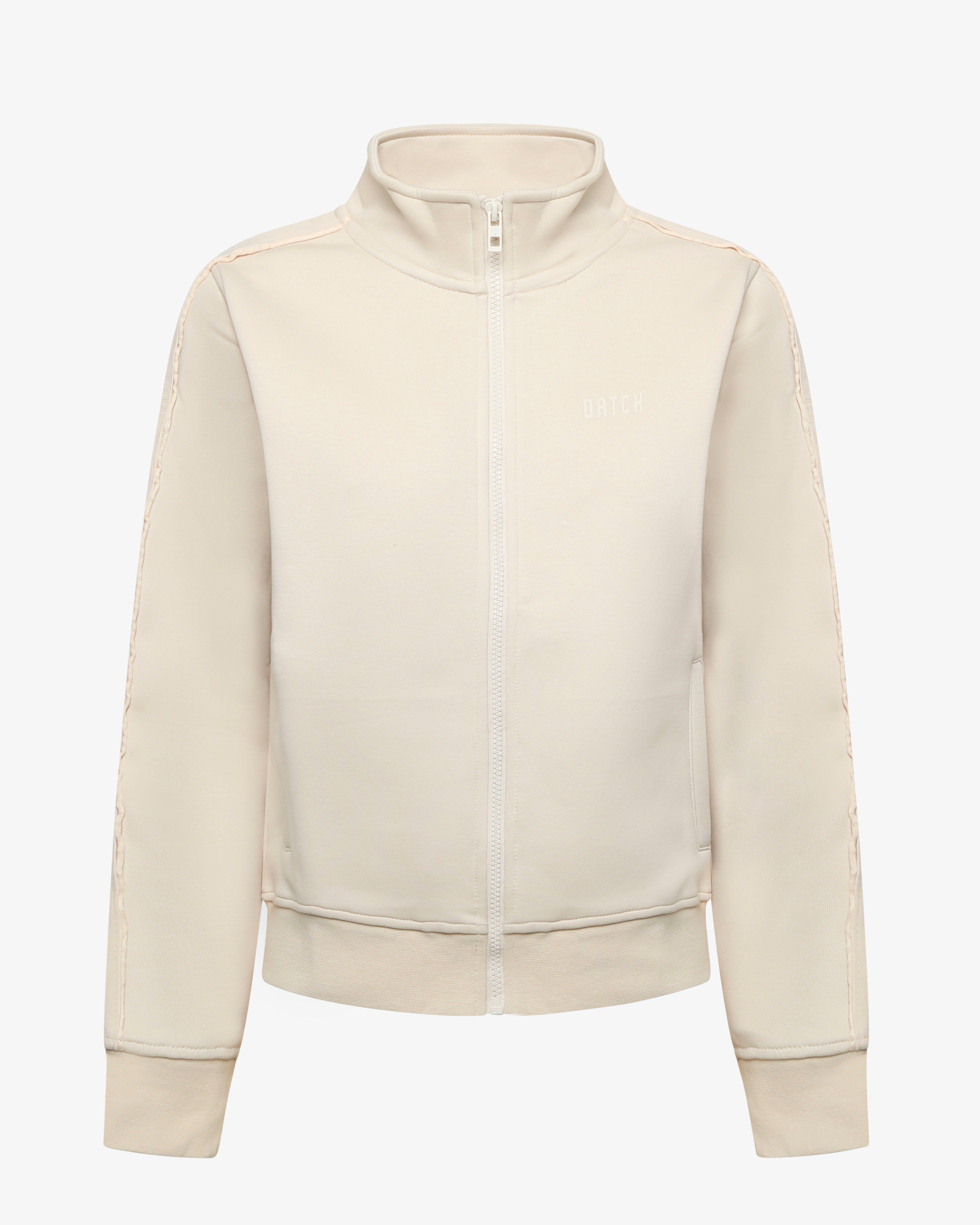 Felpa con zip e mezzo collo