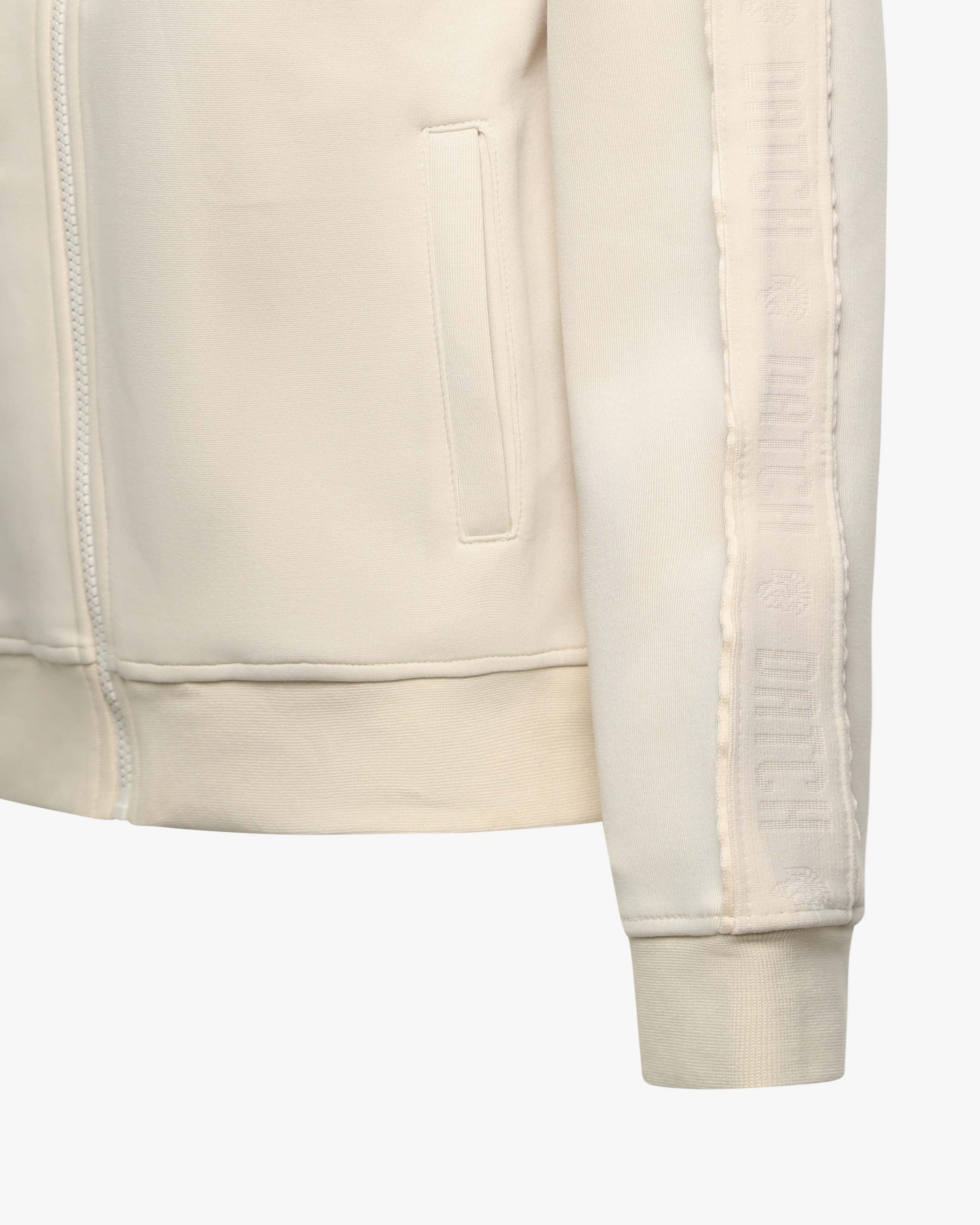 Felpa con zip e mezzo collo