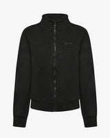 Felpa con zip e mezzo collo