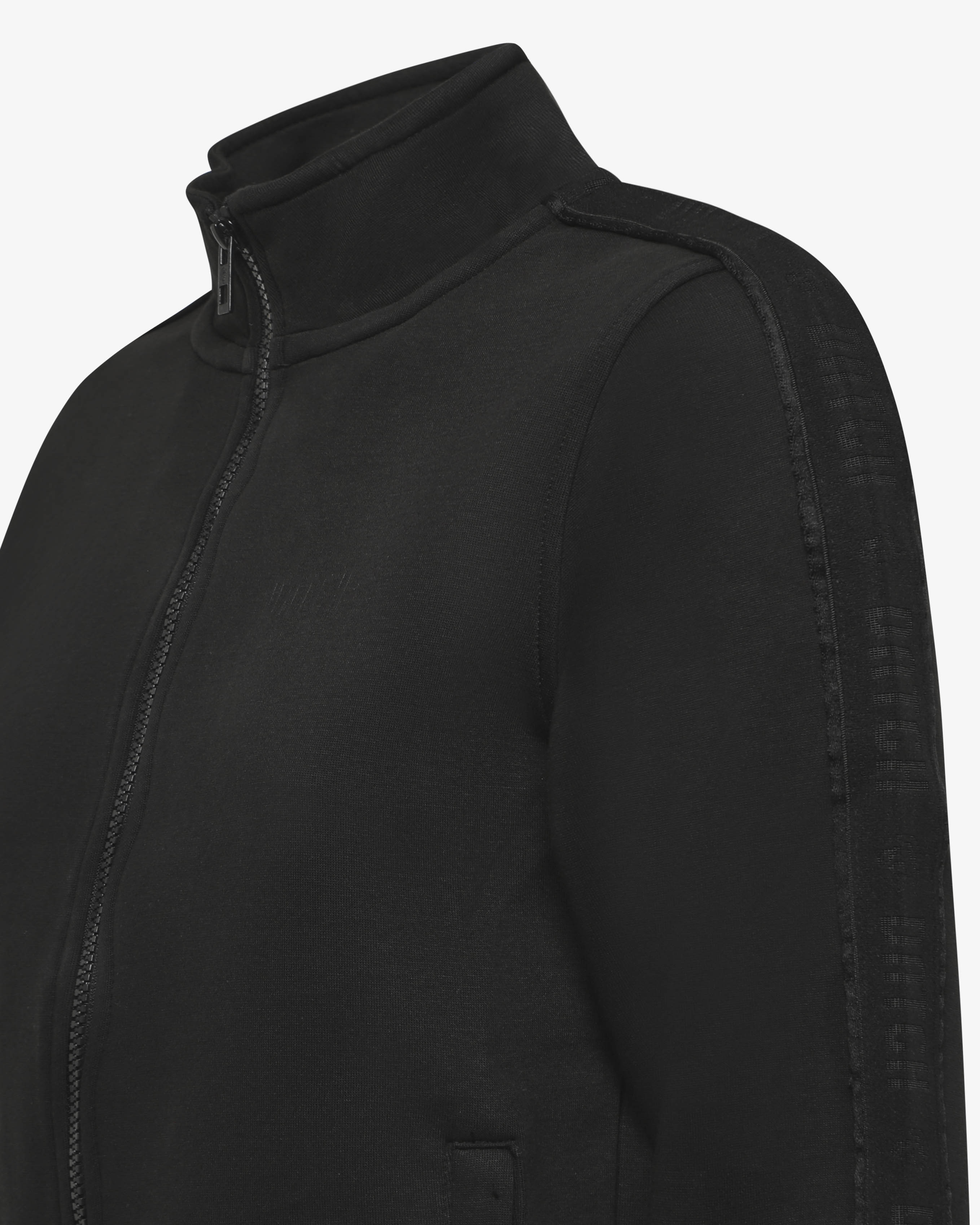 Felpa con zip e mezzo collo