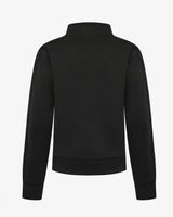 Felpa con zip e mezzo collo