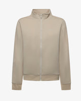 Felpa con zip e mezzo collo