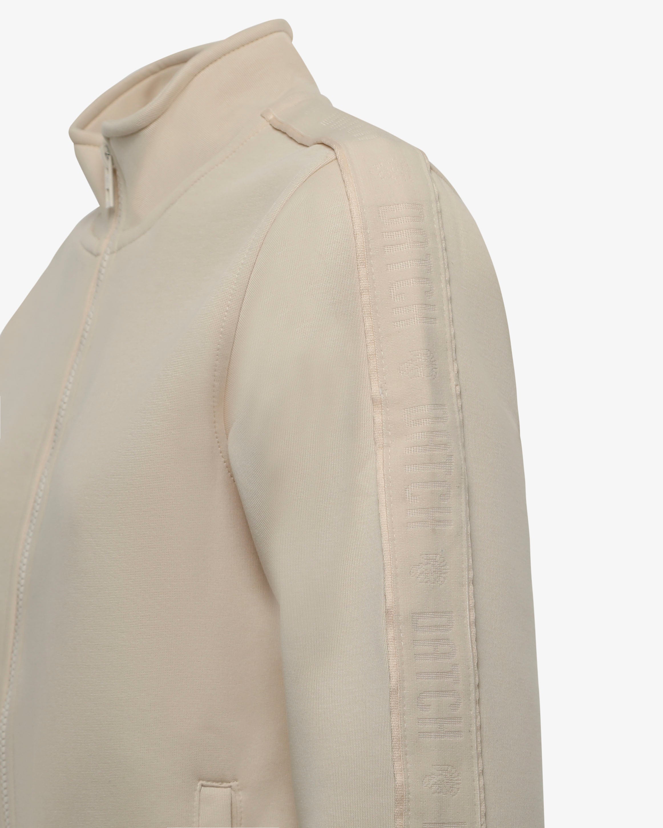 Felpa con zip e mezzo collo