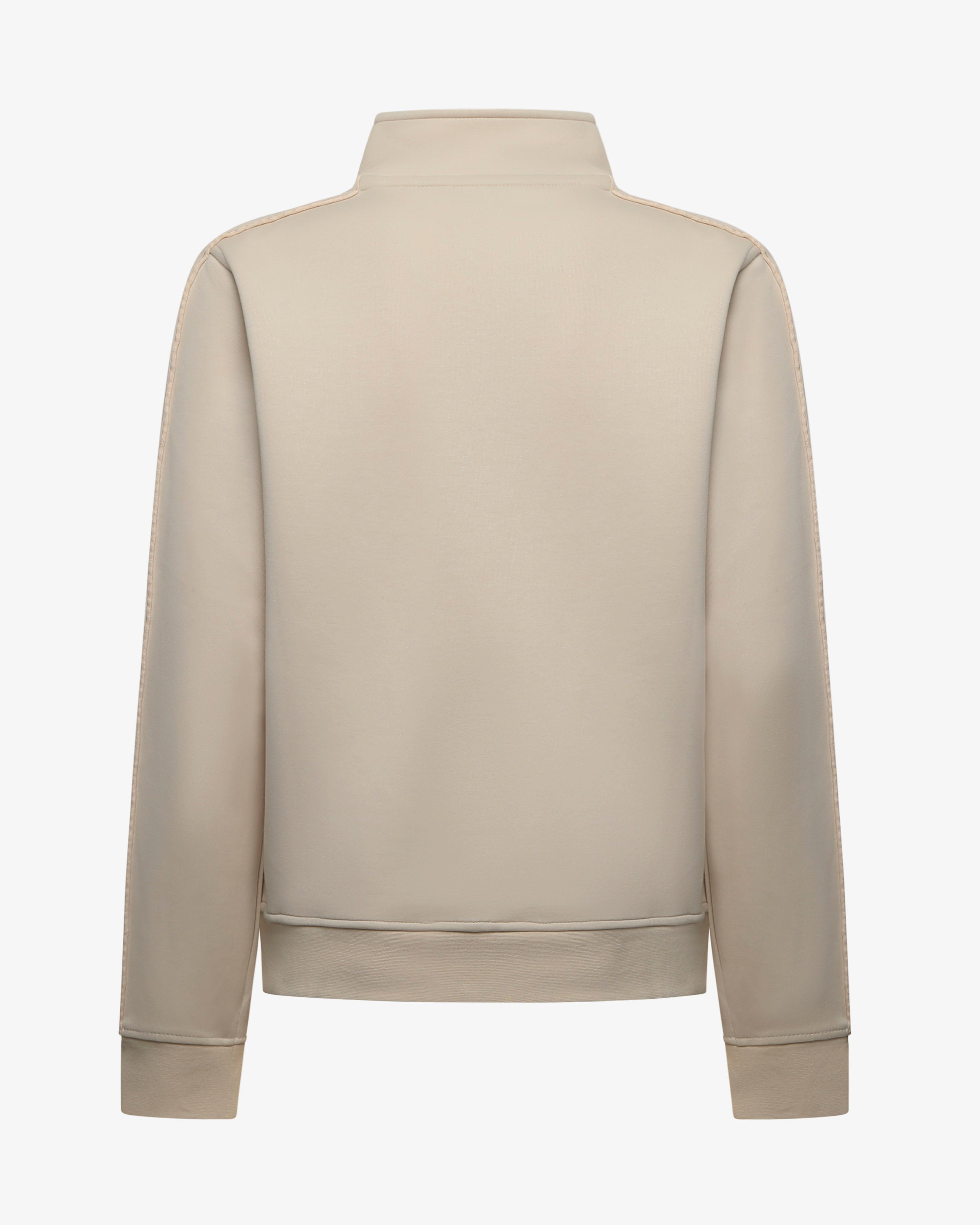 Felpa con zip e mezzo collo