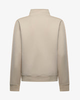 Felpa con zip e mezzo collo