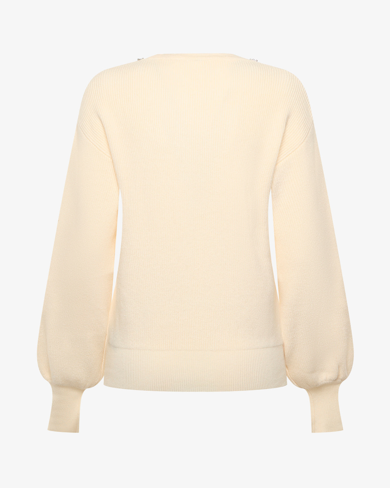 Maglia con strass al girocollo
