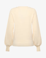 Maglia con strass al girocollo