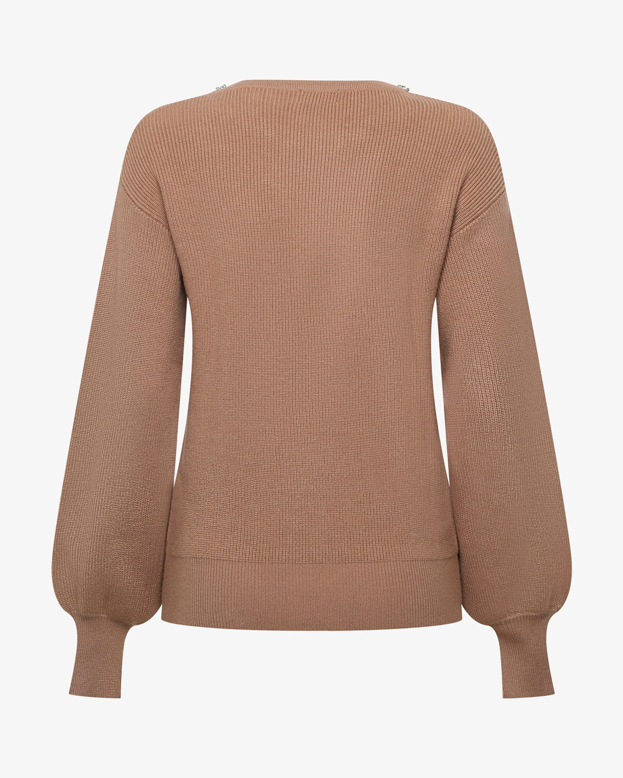 Maglia con strass al girocollo