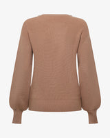 Maglia con strass al girocollo