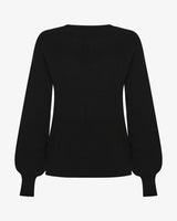 Maglia con strass al girocollo