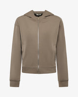 Felpa con cappuccio e zip scuba