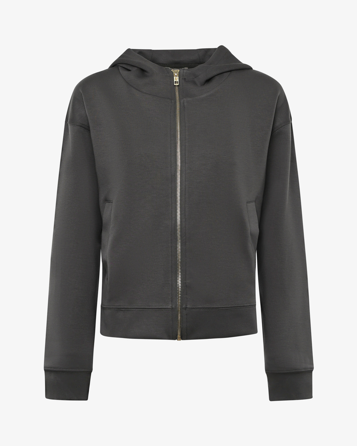 Felpa con cappuccio e zip scuba