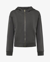 Felpa con cappuccio e zip scuba
