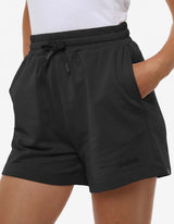 Short taglio over con stampa in cotone