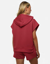 Gilet in felpa con cappuccio