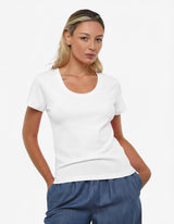 T-shirt taglio slim in cotone stretch