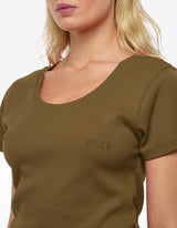 T-shirt taglio slim in cotone stretch
